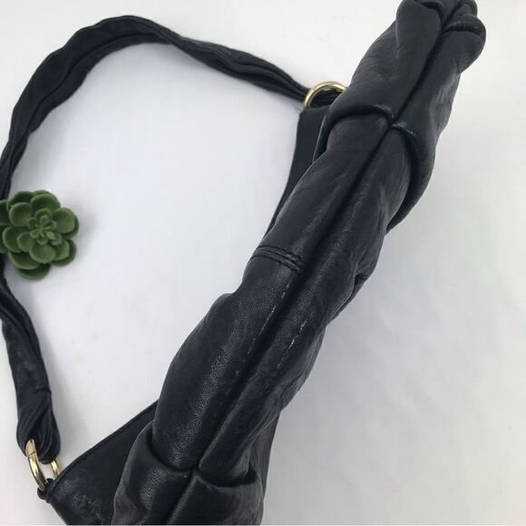 Paolo Masi 100% Black Leather Convertible Shoulder Bag / Clutch - Picture 9 of 16